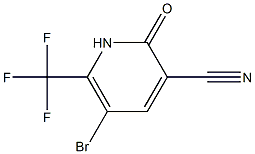 5-Bromo-2-oxo-6-trifluoromethyl-1,2-dihydro-pyridine-3-carbonitrile 结构式