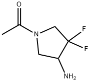 1-(4-氨基-3,3-二氟吡咯烷-1-基)乙烷-1-酮 结构式