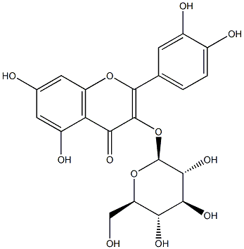 Quercetin 3-b-D-glucopyranoside 结构式