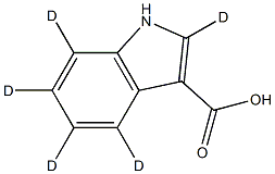 Indole-3-carboxylic Acid-d5 结构式