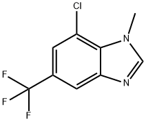 7-Chloro-1-methyl-5-(trifluoromethyl)benzimidazole 结构式