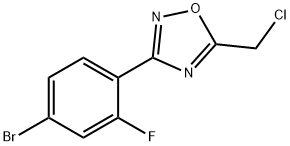 3-(4-Bromo-2-fluorophenyl)-5-(chloromethyl)-1,2,4-oxadiazole