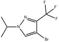 4-Bromo-1-isopropyl-3-(trifluoromethyl)pyrazole 结构式