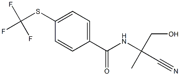 N-(1-Cyano-2-hydroxy-1-methylethyl)-4-[(trifluoromethyl)thio]-benzamide 结构式