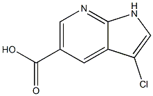 3-Chloro-1H-pyrrolo[2,3-b]pyridine-5-carboxylic acid 结构式