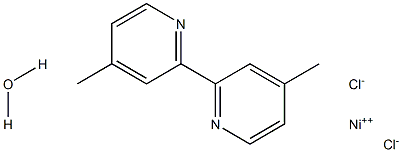 [4,4'-二甲基-2,2'-联吡啶]二氯化镍(II)水合物 结构式