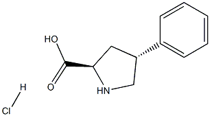 (2R,4R)-4-苯基吡咯烷-2-羧酸盐酸盐 结构式