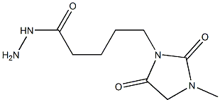 5-(3-Methyl-2,5-dioxoimidazolidin-1-yl)pentanehydrazide 结构式