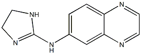 N-4,5-二氢-1H-咪唑-2-基-6-喹喔啉胺 结构式