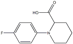 1-(4-fluorophenyl)piperidine-2-carboxylic acid 结构式