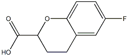 6-氟-3,4-二氢-2H-1-苯并吡喃-2-羧酸 结构式