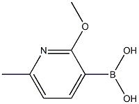 2-甲氧基-6-甲基吡啶-3-硼酸 结构式