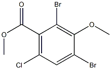 2,4-Dibromo-6-chloro-3-methoxy-benzoic acid methyl ester 结构式