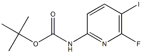 (6-氟-5-碘吡啶-2-基)氨基甲酸叔丁酯 结构式