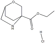 2-Oxa-5-aza-bicyclo2.2.2octane-4-carboxylic acid ethyl ester hydrochloride 结构式