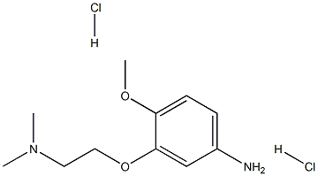 3-[2-(二甲氨基)乙氧基]-4-甲氧基苯胺二盐酸 结构式