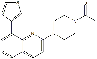 2-(4-ACETYLPIPERAZIN-1-YL)-8-(3-THIENYL)QUINOLINE 结构式