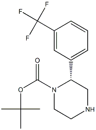 (R)-2-(3-TRIFLUOROMETHYL-PHENYL)-PIPERAZINE-1-CARBOXYLIC ACID TERT-BUTYL ESTER 结构式