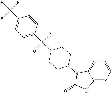 1-(1-([4-(TRIFLUOROMETHYL)PHENYL]SULFONYL)PIPERIDIN-4-YL)-1,3-DIHYDRO-2H-BENZIMIDAZOL-2-ONE 结构式