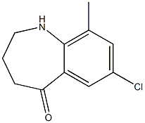 7-CHLORO-9-METHYL-1,2,3,4-TETRAHYDRO-BENZO[B]AZEPIN-5-ONE 结构式