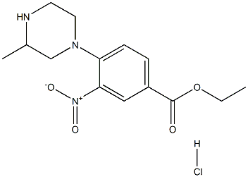 ETHYL 4-(3-METHYLPIPERAZIN-1-YL)-3-NITROBENZOATE HYDROCHLORIDE 结构式