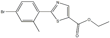2-(4-BROMO-2-METHYL-PHENYL)-THIAZOLE-5-CARBOXYLIC ACID ETHYL ESTER 结构式