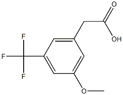 3-METHOXY-5-(TRIFLUOROMETHYL)PHENYLACETIC ACID 结构式