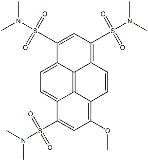8-METHOXY-N,N,N',N',N'',N''-HEXAMETHYLPYRENE-1,3,6-TRISULFONAMIDE 结构式