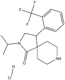 2-ISOPROPYL-4-(2-(TRIFLUOROMETHYL)PHENYL)-2,8-DIAZASPIRO[4.5]DECAN-1-ONE HYDROCHLORIDE 结构式