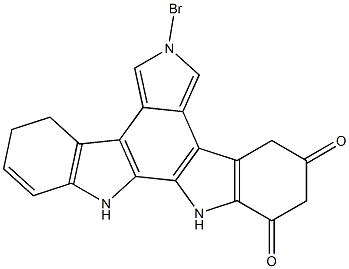 2-BROMO-12,13-DIHYDRO-5H-INDOLO[2,3-A]PYRROLO[3,4-C]CARBAZOLE-5,7(6H)-DIONE 结构式