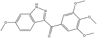 (6-甲氧基-1H-吲唑-3-基)-(3,4,5-三甲氧基苯基)甲酮 结构式