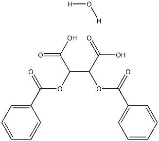L-(-)-二苯甲酰基酒石酸(一水物) 结构式