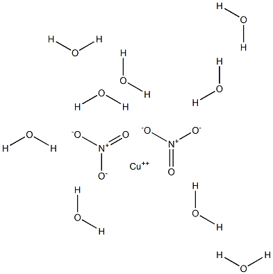 Copper (II) nitrate nonahydrate 结构式