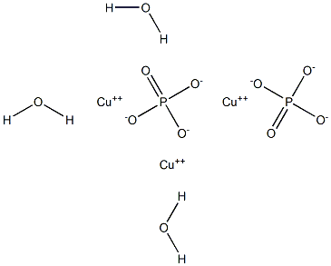 Copper(II) orthophosphate trihydrate 结构式