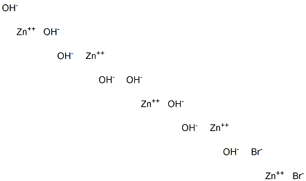 Pentazinc octahydroxide dibromide 结构式