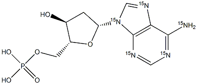 2'-Deoxyadenosine 5'-monophosphate-15N5 结构式