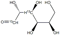 D-Glucose-1,3-13C2 结构式