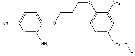 1,3-双(2,4-二氨基苯氧基)丙烷盐酸盐 结构式