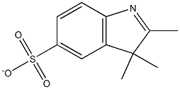 2,3,3-三甲基假吲哚-5-磺酸钠 结构式