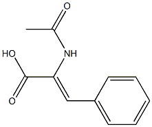 2-乙酰氨基-3-苯丙烯酸 结构式