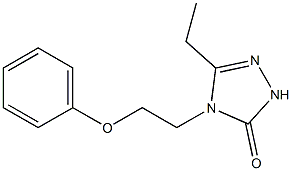 5-乙基-4-(2-苯氧基乙基)-1,2,4-三唑-3-酮 结构式