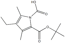 3,5-二甲基吡咯二甲酸-2-叔丁酯-4-乙酯 结构式