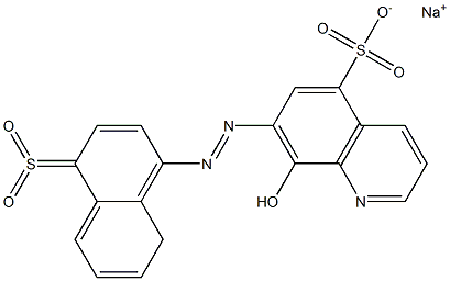7-(4-磺酸-1-萘偶氮)-8-羟基喹啉-5-磺酸钠盐 结构式