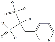 1-羟基-2-(3-吡啶基)乙烷-1,1-双膦酸钠 结构式