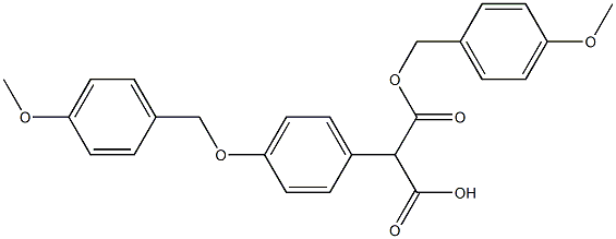 4-对甲氧苄氧基苯丙二酸单对甲氧苄基酯 结构式