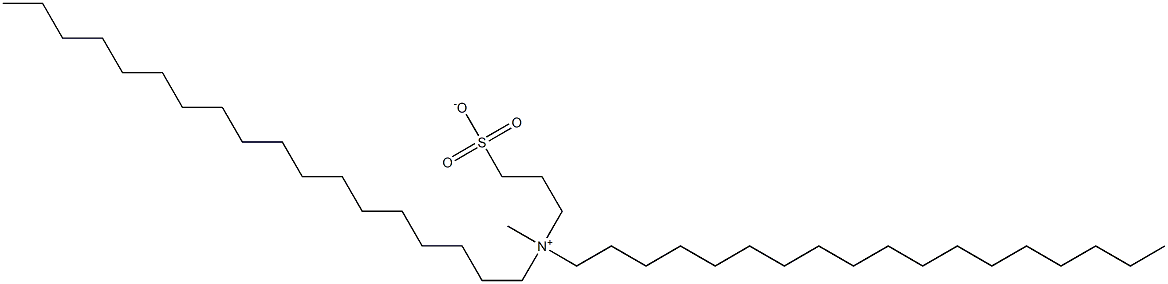 N-甲基-N,N-二(十八烷基)-N-(3-磺基丙基)氢氧化铵内盐 结构式