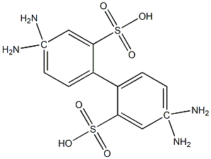 4,4'-二氨基联苯胺-2,2'-二磺酸 结构式