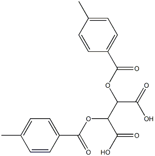 (-)二对甲基苯甲酰-L-酒石酸 结构式
