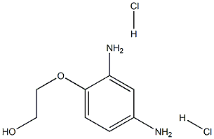 2-(2,4-二氨基苯氧基)乙醇双盐酸盐 结构式