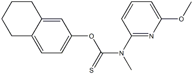 N-次(6-甲氧基-2-吡啶基)-N-甲基氨基硫代甲酸(5、6、7、8-四氢)-2-萘酯 结构式